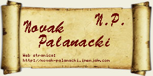 Novak Palanački vizit kartica